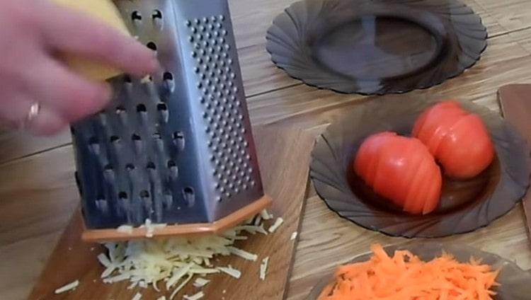 We also grate hard cheese.