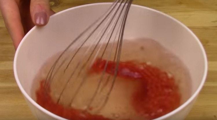 Gently mix the eggs with a whisk; films will be wound on the whisk.