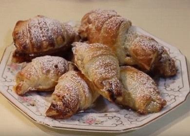 Apricot puff yeast-free croissants - a quick and tasty recipe