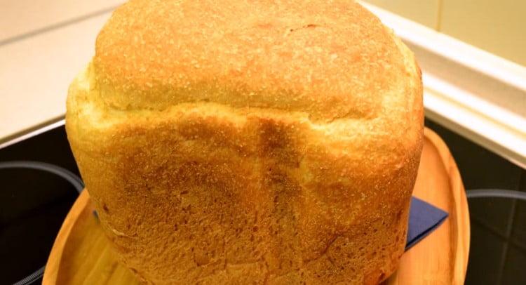Le pain de maïs appétissant cuit dans une machine à pain vous ravira avec une délicieuse croûte croustillante.