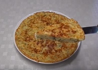Cooking delicious lazy khachapuri in a pan according to a step-by-step recipe with a photo.