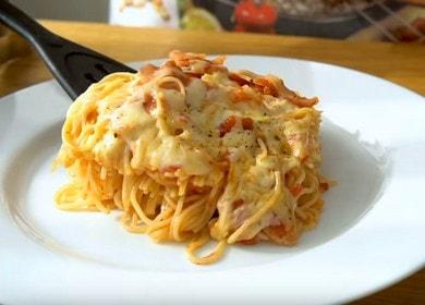 Макаронени изделия от бекон - с бекон в доматено-чеснов сос 🍝