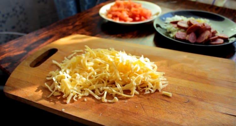 Grate the cheese.