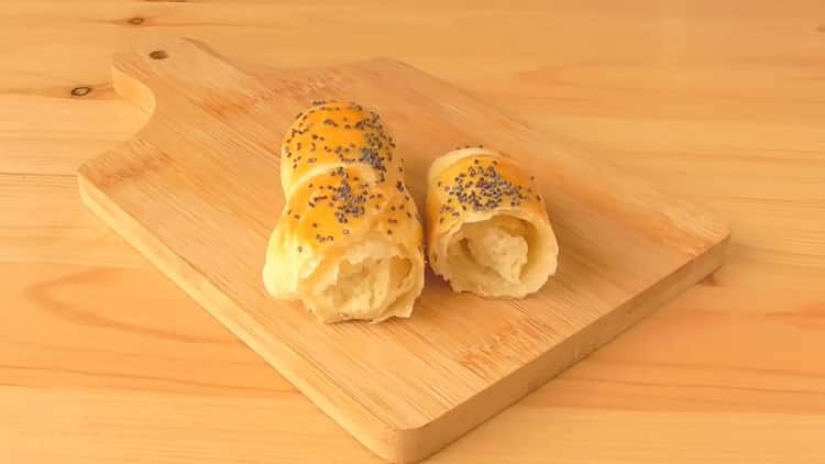 puff pastry with cottage cheese ready