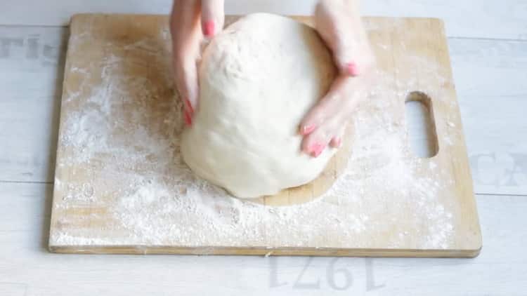 To make rice and egg pies, make a dough