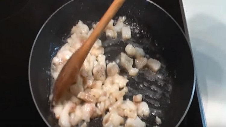 Fry the fish separately in a pan.