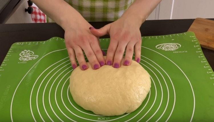 This is how the dough for kefir donuts should turn out.