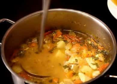 Soupe de poisson filet de goberge aux légumes - recette de régime