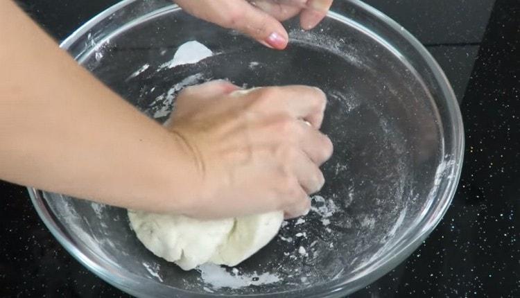 Knead the dough.