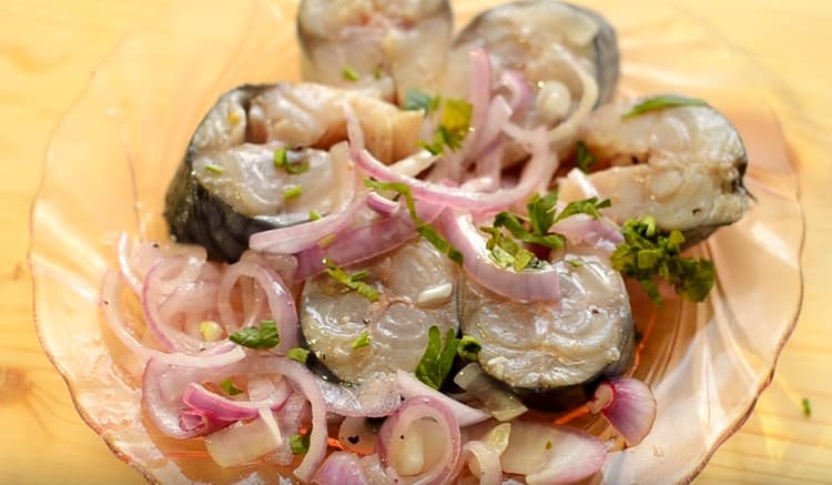 Such a salty mackerel is aromatic and very tasty.