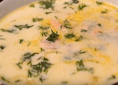 We prepare a delicious creamy salmon soup according to a step-by-step recipe with a photo.