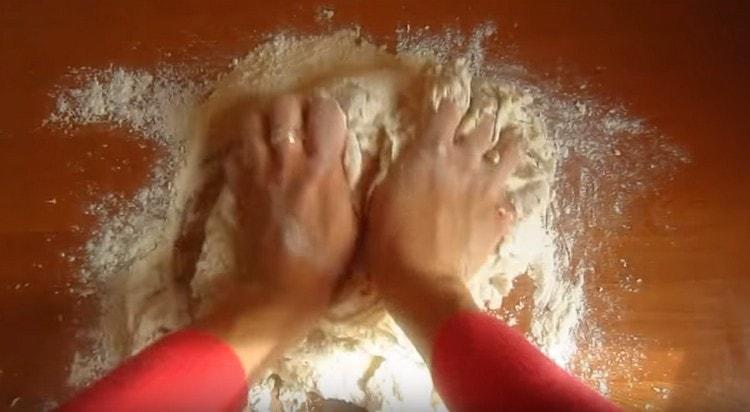 Knead the dough thoroughly.