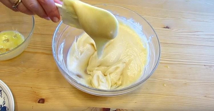 The correct dough should drain from the spatula, like a handkerchief.