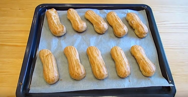 We bake our eclairs.