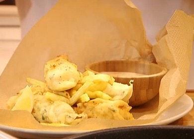 Cod fillet in batter - delicious and unusual dish in 5 minutes