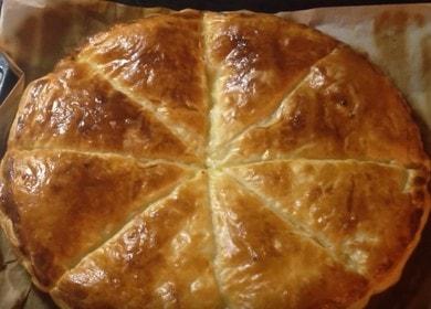 We prepare delicious khachapuri from puff pastry according to a step-by-step recipe with a photo.