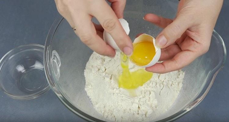 Add one protein to the flour.