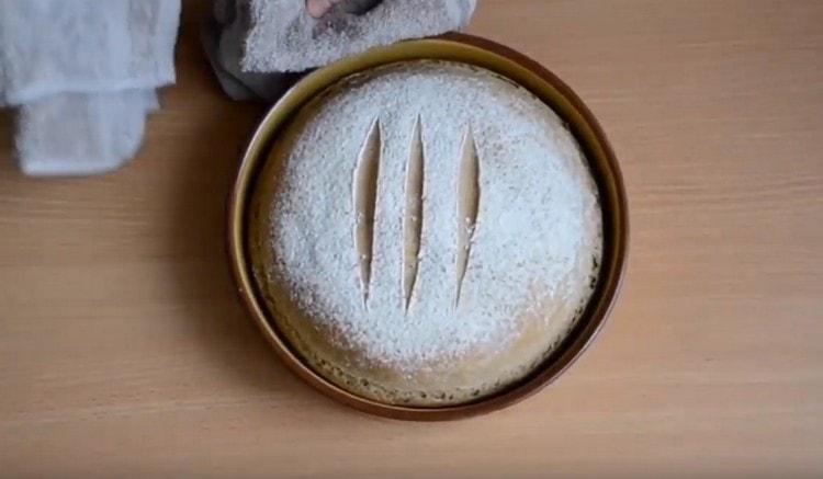 So we cooked delicious bread from whole grain flour in the oven.