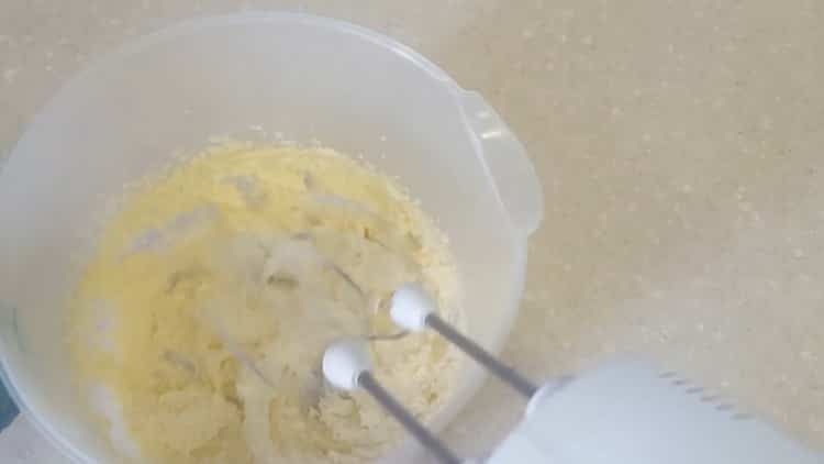 To make banana cupcakes, prepare a cream