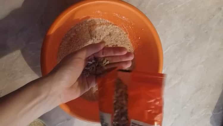 Pour faire du pain sans levure, ajoutez les graines