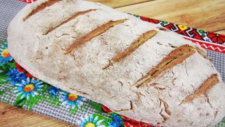 Ovenless yeast bread according to a step by step recipe with photo