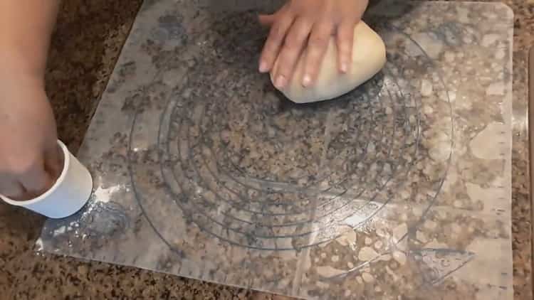 To make brooch buns, prepare the dough