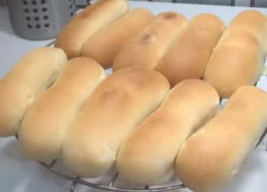 Hot dog buns: step by step recipe with photo