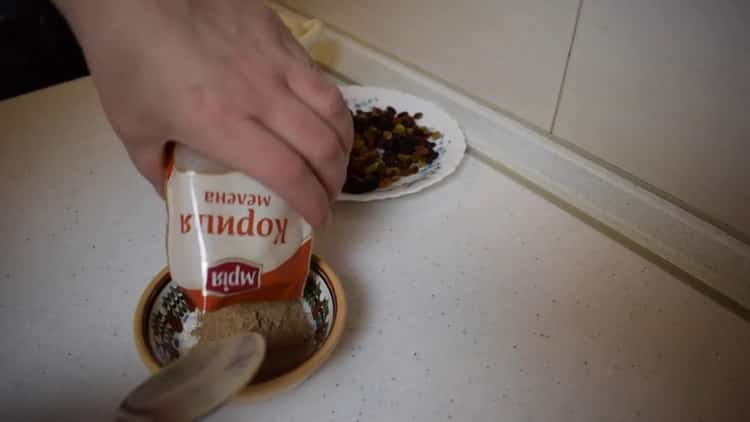 To make puff pastry cinnamon rolls, prepare the filling