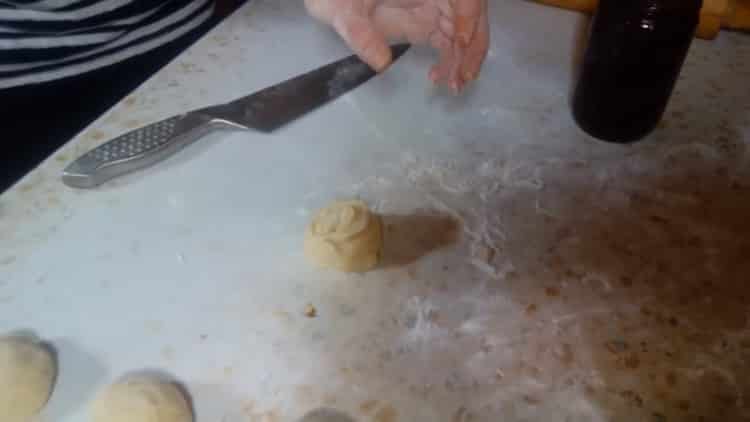 To make jam rolls, make a dough