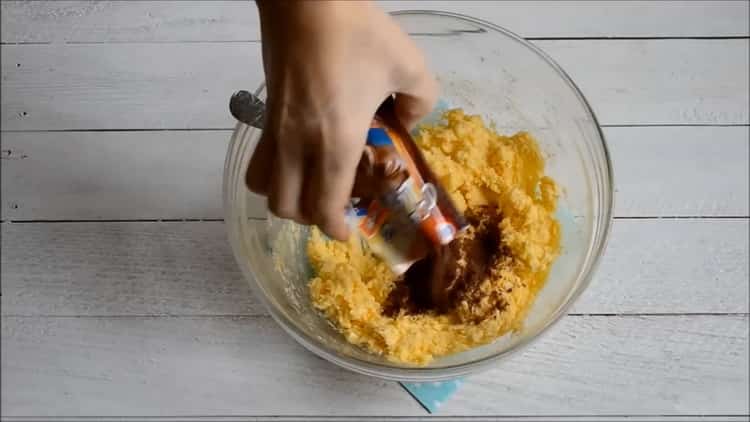 To make a quick cupcake in the oven, add cocoa