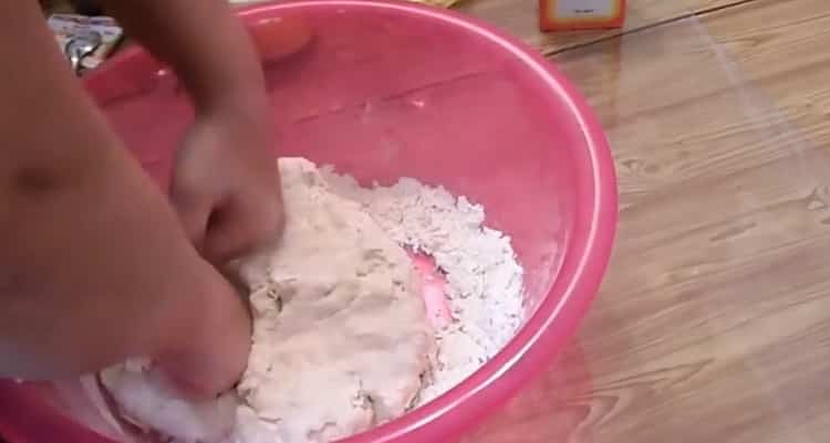 To make dumplings with sauerkraut, mix the flour