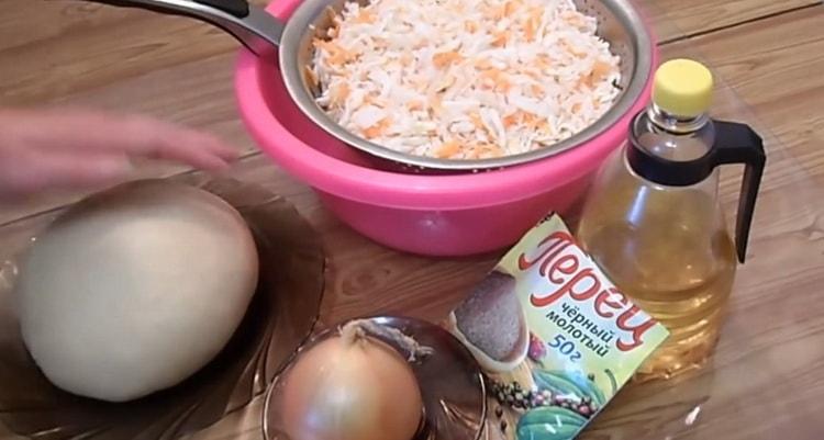 To make dumplings with sauerkraut, prepare cabbage