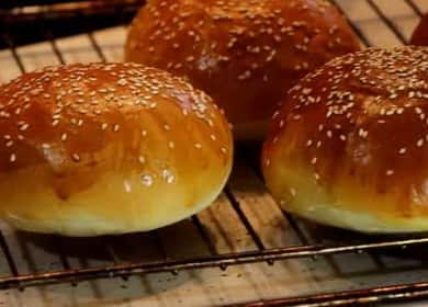 Burger buns: step by step recipe with photo