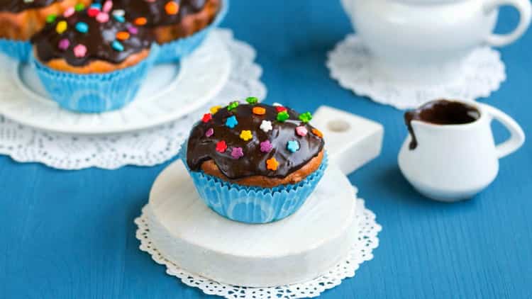 el glaseado para cupcakes está listo