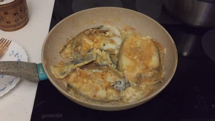 To cook catfish steak in a pan, fry the fish on both sides