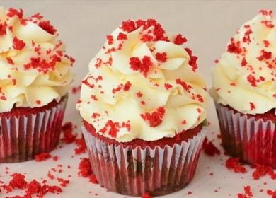 Cupcakes Red Velvet: una receta para una cocción festiva muy delicada