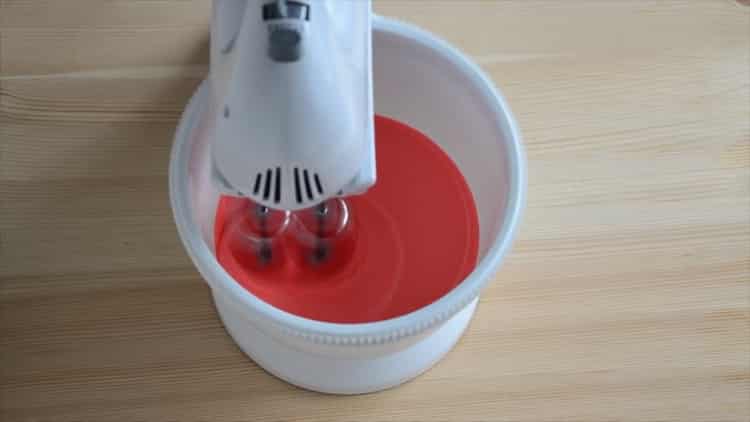 Pour faire des cupcakes de velours rouge ajouter un colorant