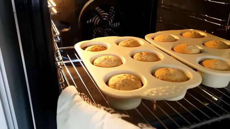 To make cupcakes for a birthday, preheat the oven