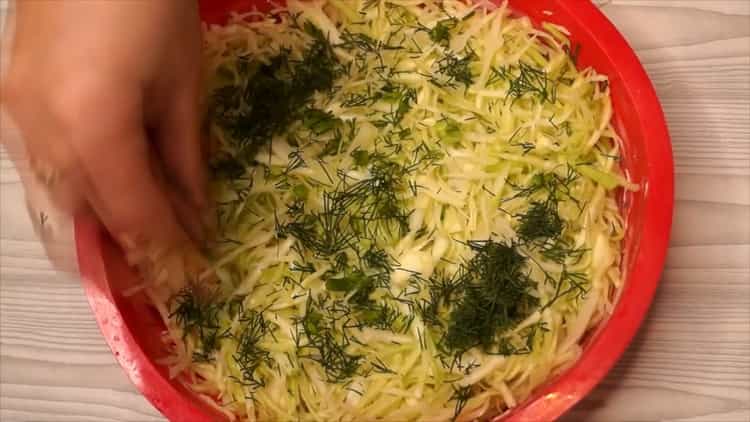 To prepare a cabbage casserole, prepare a mold