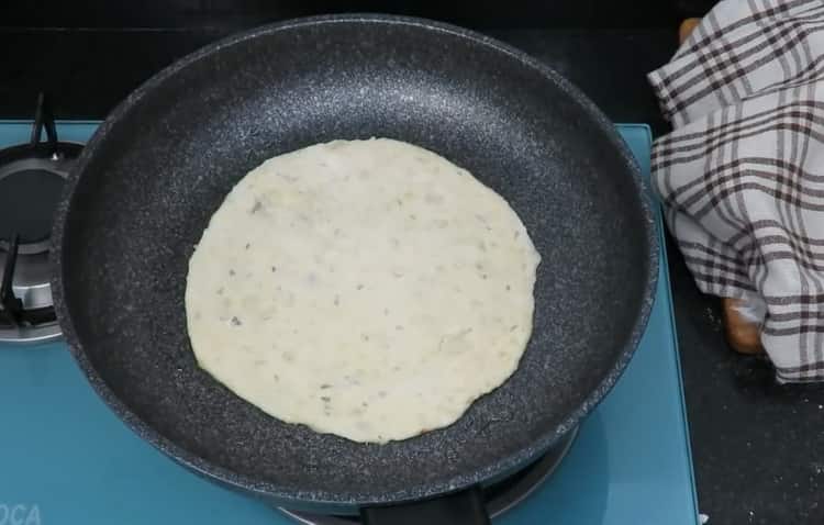 To make potato cakes, fry the dough
