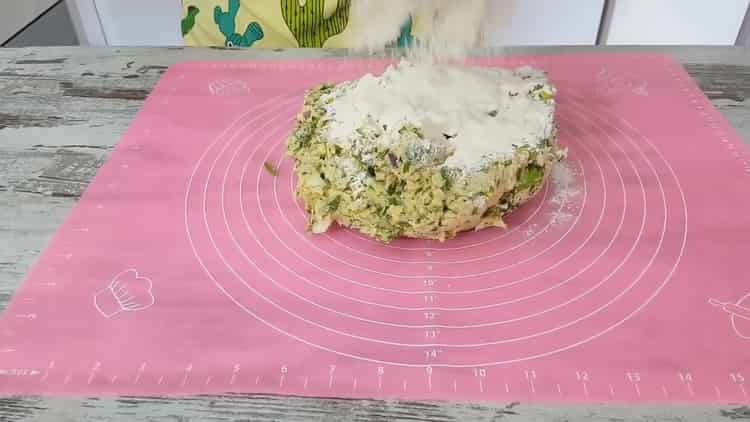 Knead dough for potato cakes