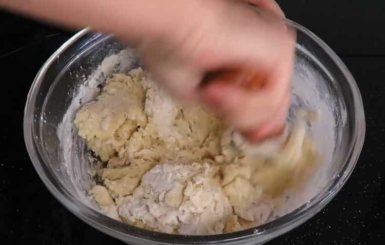 Add flour to make potato cakes