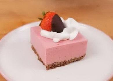 Strawberry Cheesecake - summer dessert without baking