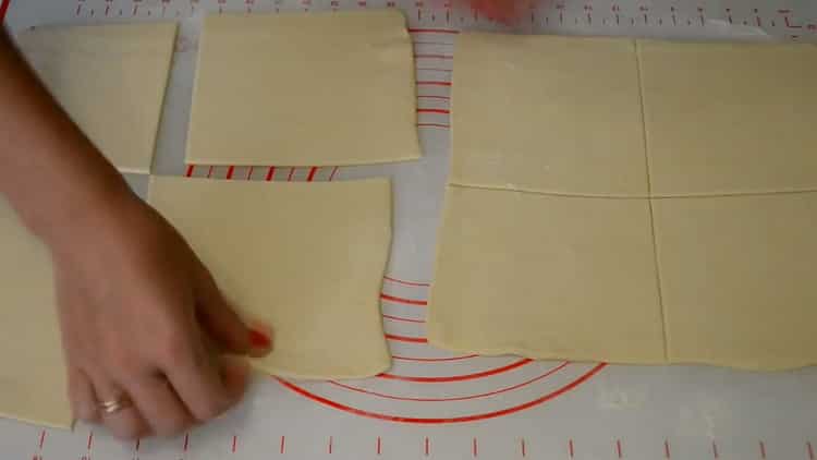 To make envelopes, cut the dough