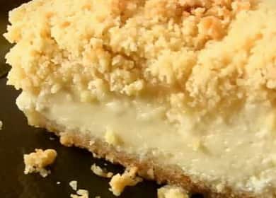 Cheesecake Royal avec du fromage cottage au four selon une recette pas à pas avec photo