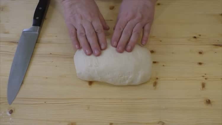 For the preparation of croissants with condensed milk, knead the dough