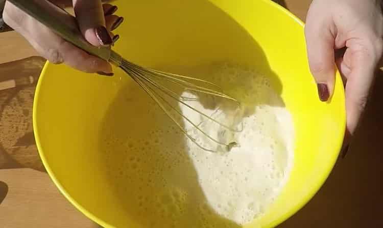 Cooking Easter cake on yolks