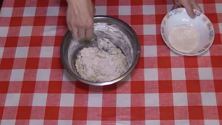 To make potato cakes, make dough