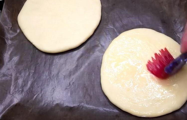 To make cheese cakes in the oven, melt the butter