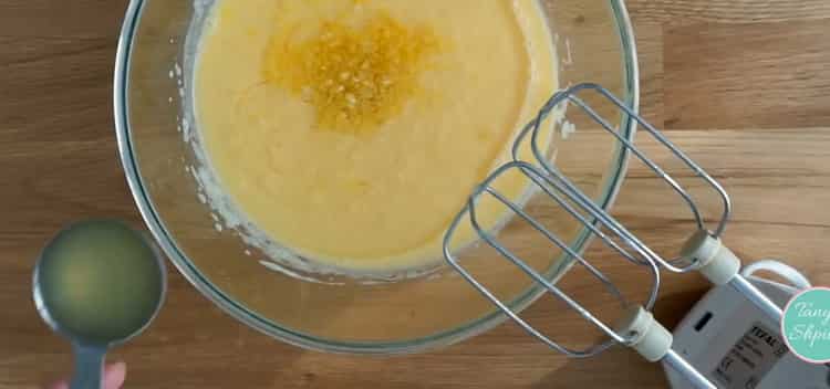 Da biste napravili kolač od limuna, napravite tijesto
